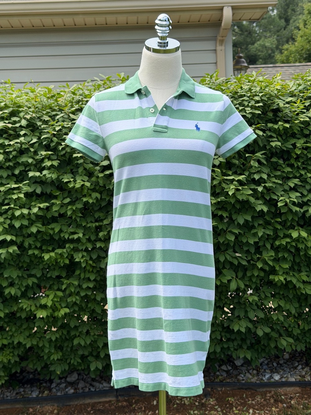 Polo Ralph Lauren The Mesh Mini Striped Polo Dress Preppy Old Money Women’s S